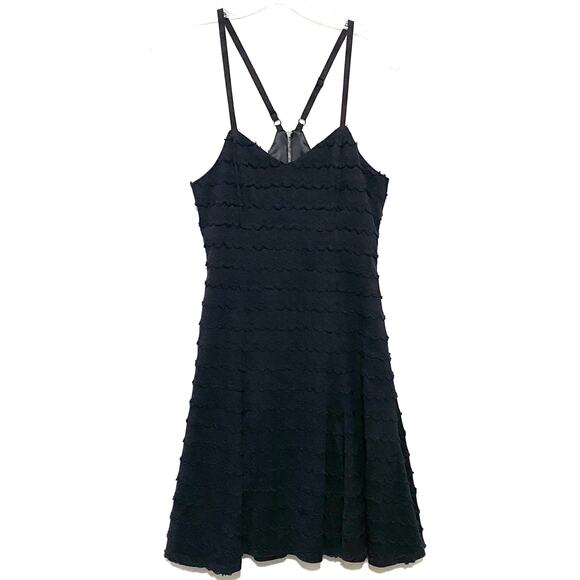 Jay Godfrey Little Black Mini Dress Womens 0 Strappy Exposed Zip Back Halter - Picture 1 of 9